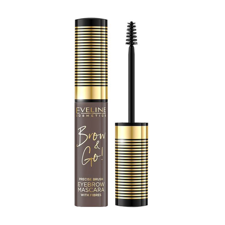 Туш для брів Eveline Cosmetics Brow &amp; Go! Eyebrow Mascara 01 Medium Brouwn, 6 мл